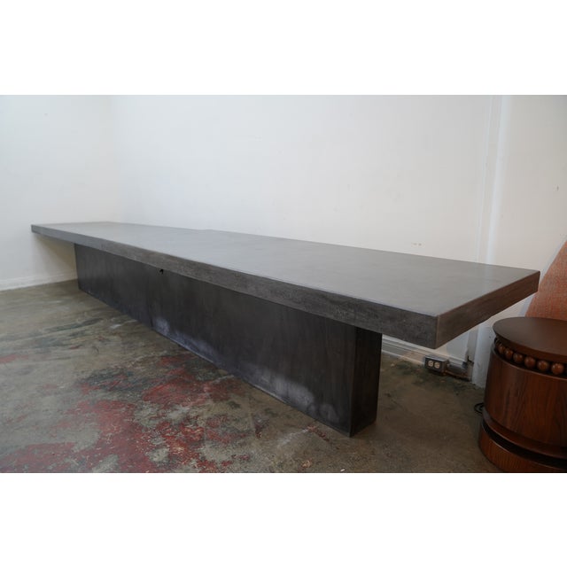 James De Wulf Custom Concrete Dining TableJames De Wulf Custom Concrete Dining Table For Sale - Image 10 of 12