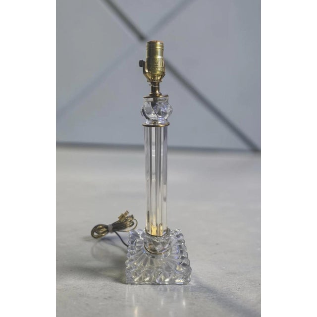 1910-20 French Large Crystal Columnar Table Lamp by Baccarat For Sale - Image 10 of 10