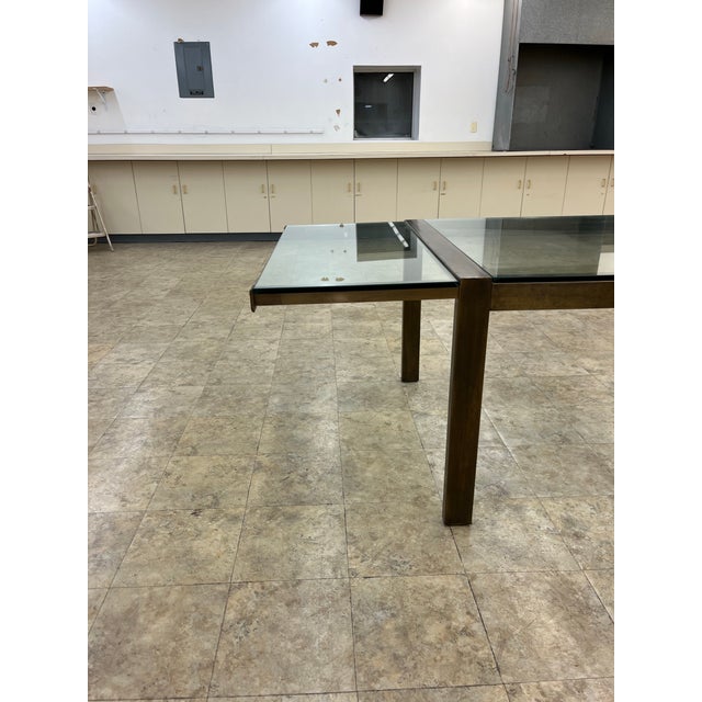 John Stuart Extendable Dining Table, Bronze & Glass, Mid 20th Century For Sale - Image 9 of 12