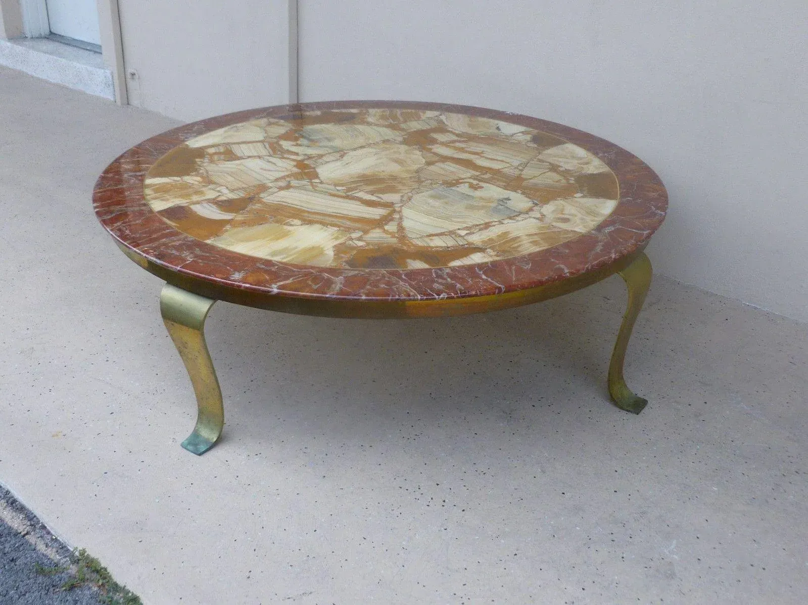 1970s Mid-Century Modern Muller Brothers Onyx & Alabaster Coffee