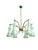 1950s Brass Suspension Chandelier with Tapered Shapes and Frosted Glass Diffusers attributed to Stilnovo, 1950s For Sale - Image 5 of 6