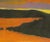 Mid-Century Modern Vibrant Orange, Lavender and Black Impasto Oil on Canvas Signed F. Benson For Sale - Image 3 of 7