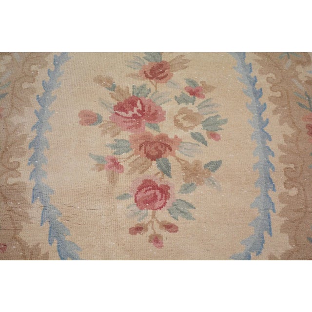 Art Deco Vintage Chinese Art Deco Hand Knotted Wool Rug,10'9'' X 14'5'' For Sale - Image 3 of 5