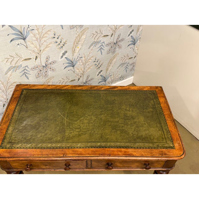 19th Century English Leather Top Desk For Sale - Image 12 of 13