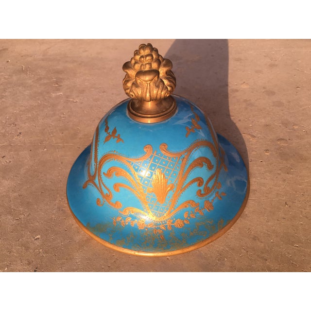 Pair of Large Antiques French Ormolu-Mounted & Painted Pair of Sèvres Porcelain For Sale - Image 10 of 18