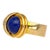 Vintage Cabochon Cut Lapis Lazuli and Diamond in 18k Yellow Gold Statement Ring Size 7 For Sale In Miami - Image 6 of 6