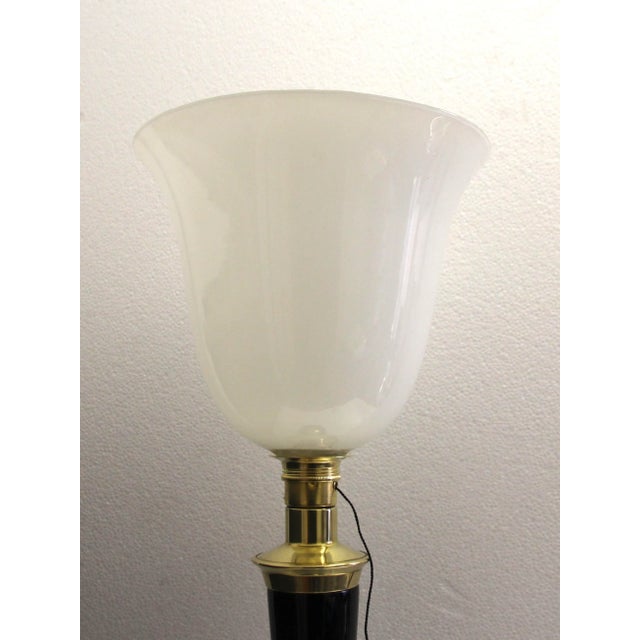 1950s French Art Deco Table Lamp in Brass from Mazda, 1950s For Sale - Image 5 of 9