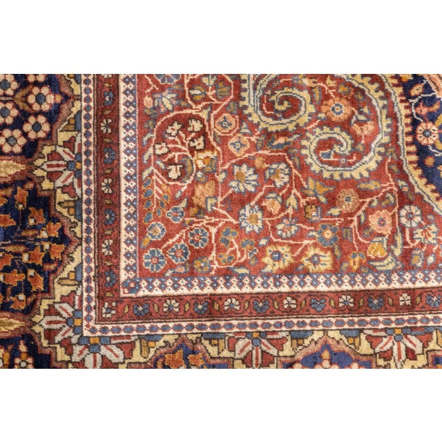 Antique Persian Dabir Kashan Manchester Rug 5' x 6'11'' Chairish
