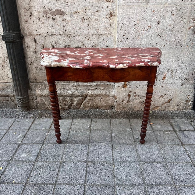 Louis XV Console in Marble and Walnut, France, 18th Century For Sale - Image 10 of 18