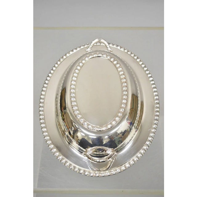 Vintage Wm Rogers Fenwick Silver Plated Lidded Vegetable Serving Platter For Sale - Image 10 of 10
