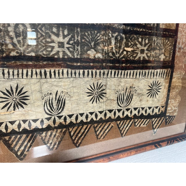 Brown Large Decorative Panel with Polynesian Motif, 1900s For Sale - Image 8 of 12