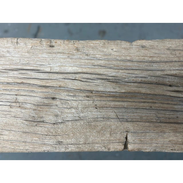 Andrianna Shamaris Wabi Sabi Teak Wood Long Bench For Sale In New York - Image 6 of 6
