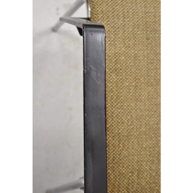 Brown Vintage Sculpted Chrome Frame Post Mid Century Modern Office Arm Chair For Sale - Image 8 of 12