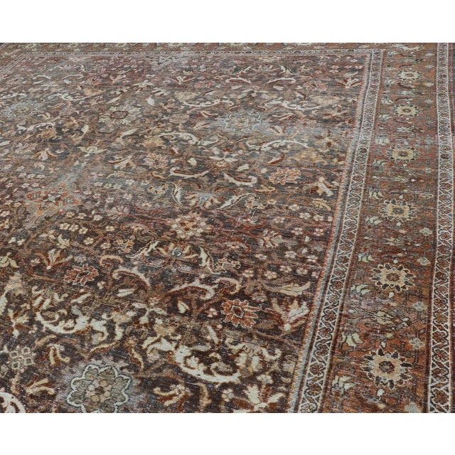 Antique Persian Sultanabad Rug With Detailed Allover Botanical Design8'11 X 12'7 For Sale - Image 9 of 18