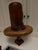 Early 20th Century English Bobby Wood Vintage Hat Form Stand With Brass & Leather Details For Sale - Image 5 of 9
