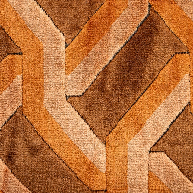 19th Century France Art Deco Burnt Orange Wood Armchair For Sale - Image 10 of 10