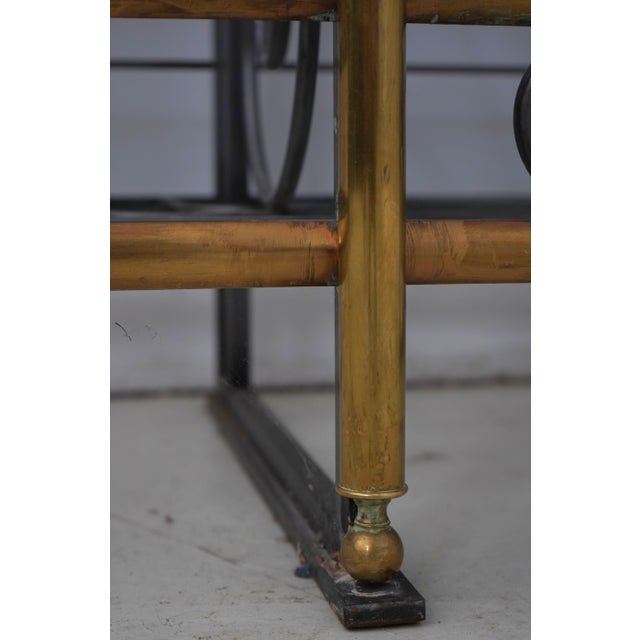 1980s Charleston Forge Iron & Brass Large Bakers Rack For Sale - Image 5 of 16