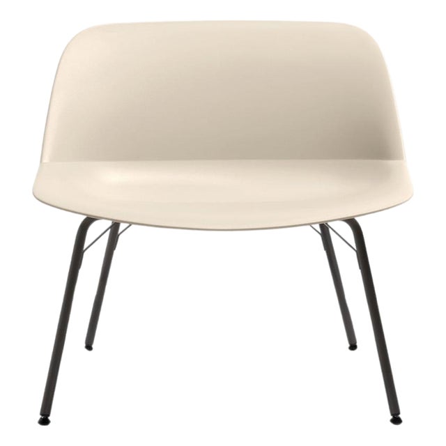 Deep Armchair in Polypropylene Shell and Steel Painted Frame by Quinti Sedute For Sale
