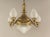 Chandelier in Brass with Cut Glass Shades, Budapest, 1930s For Sale - Image 6 of 12