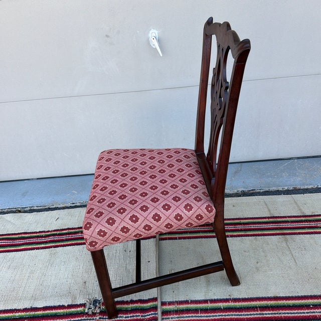 Wood Antique Mahogany Chippendale Side Chair, Massachusetts, Circa 1780s For Sale - Image 7 of 12