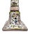 Rustic European Pair of Hand-Painted Portuguese Faience Candlesticks by C. Melo With Birds, Dog, Castle & Deer – Folk Art / European Traditional For Sale - Image 3 of 18