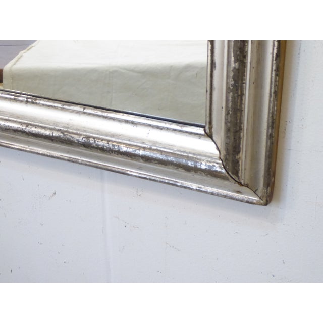Silver Antique Silverleafed Mirror For Sale - Image 8 of 8