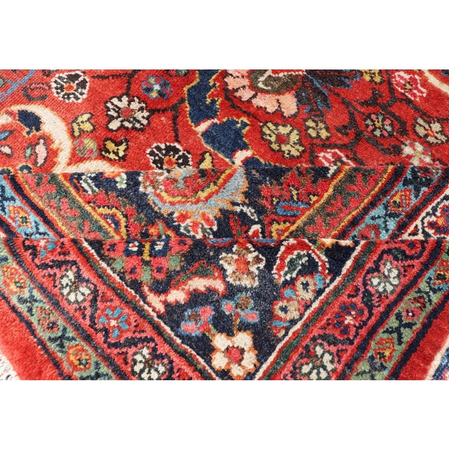 Antique Rug With All-Over Design on Red Field For Sale - Image 11 of 12