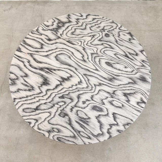Vintage 1980s Postmodern Round Coffee Table Memphis Milano For Sale In Palm Springs - Image 6 of 10