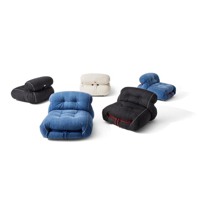 Limited Edition Soriana Denim Chair by Afra & Tobia Scarpa for Cassina For Sale - Image 18 of 18