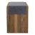 Reclaimed Wood Grey Stone Side Table For Sale