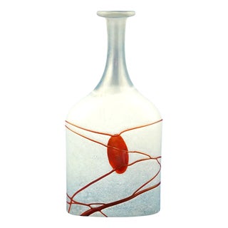 20th Century Scandinavian Glass Bottle Vase from Kosta Boda Bertil Vallien, Sweden, 1930s For Sale