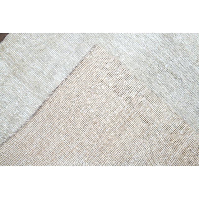 Turkish 1970s Vintage Turkish Handmade Wool Cotton Beige Runner Rug For Sale - Image 3 of 11