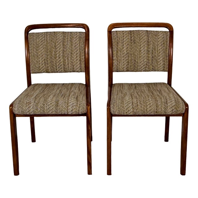 Vintage Scandinavian-Style Dining Chairs, 1960s, Set of 2 For Sale