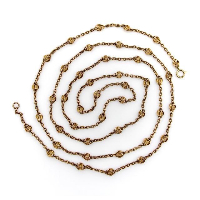 This is a beautiful Victorian chain with a lovely alternating fetter link. The fetter links, which translate into looking...