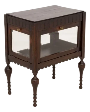 Aesthetic Movement Carved Wood Vitrine Cabinet