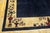 Beige Border and Navy Color Field Underscores Floral Chinoiserie Style Chinese Art Deco Rug For Sale - Image 11 of 12