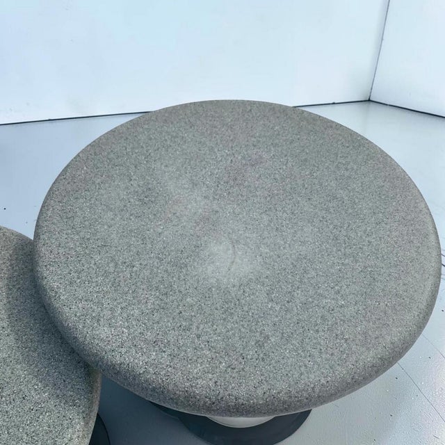 Frosted Lucite and Stone Nesting Tables - Set of 3 For Sale - Image 10 of 11