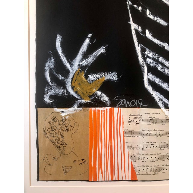 Raimundo Figueroa, Puerto Rican Modernist Master Figueroa Mixed Media Painting Music Notes Collage, 2002 For Sale In Miami - Image 6 of 11
