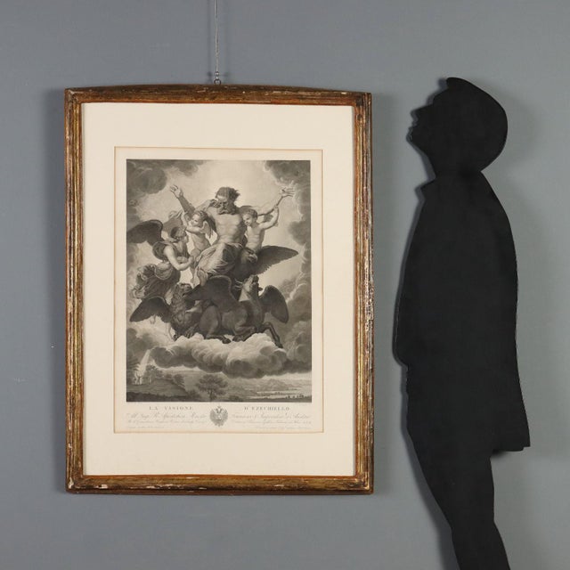 Etching by Paolo Caronni depicting the 'Vision of Ezekiel', based on the painting of the same name by Raphael, executed...