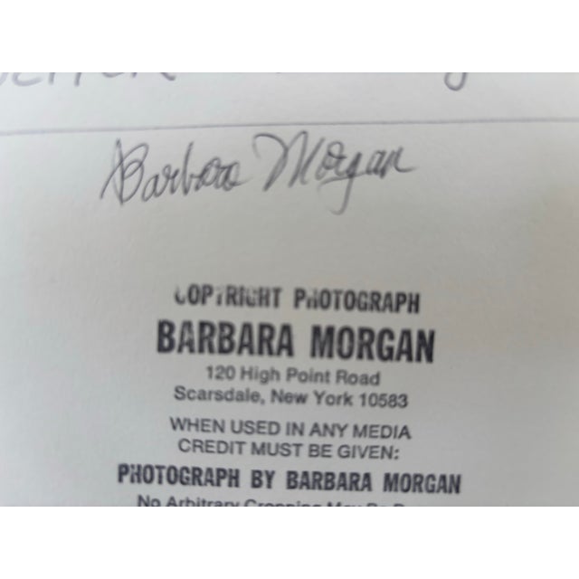 Barbara Morgan Signed Original Silver Gelatin Photograph “Louise Kloepper Statement of Dissent 1938” With Provenance Mounted on Board For Sale - Image 9 of 12