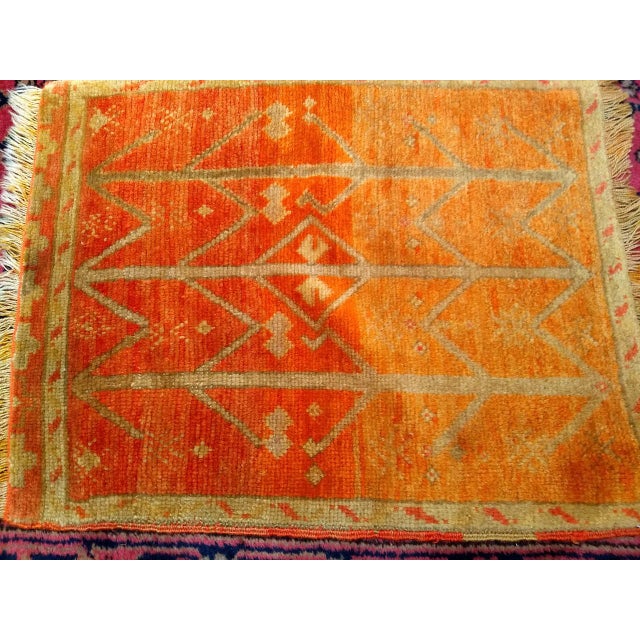 Antique Turkish Oushak Rug, Handwoven Wool, Geometric Pattern, 1890s, 2' x 3' For Sale - Image 4 of 6