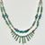 1970s Vintage Southwestern Mexican Boho Chic Double Strand Sterling, Turquoise & Jade Necklace For Sale - Image 12 of 18