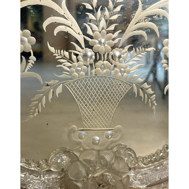 Gold Large Murano Glass Mirror, 1960s For Sale - Image 8 of 16