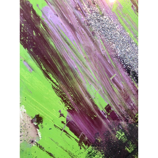 Sheila Elias, 1980's Mixed Media Painting Glitter Feminist Pop Art Miami Artist Sheila Elias, 1980 For Sale - Image 15 of 16