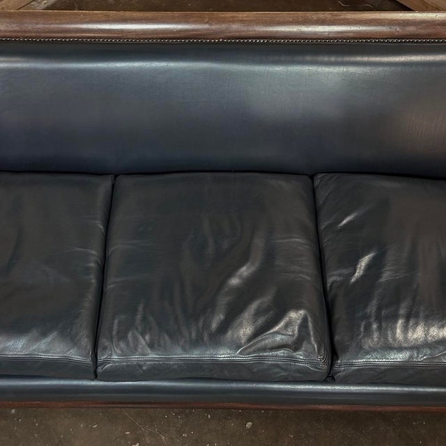 French Directoire Style Mahogany and Leather Canapé ~ Sofa For Sale - Image 14 of 18