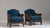 Pair of Early 20th Century British Navy Blue Edwardian Velvet Upholstered Armchairs with Cane Panels For Sale - Image 14 of 15