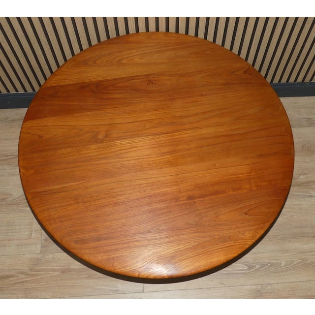 Model 515 Minerva Round Coffee Table in Teak by Peter Hvidt & Orla Mølgaard-Nielsen for France & Son, 1960s For Sale - Image 4 of 12