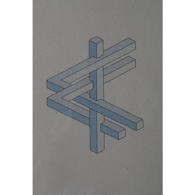 Oscar Reutersvärd, Impossible figures Lithography Number 101/190 The work is signed by the artist and individually...