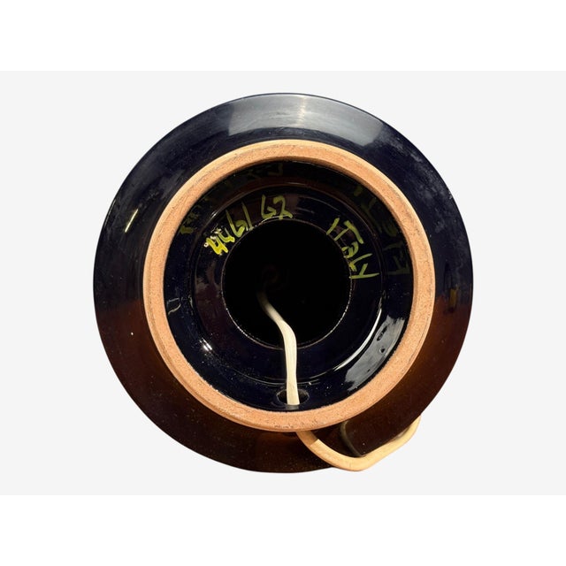 Italian Modern, Table Lamp, Cobalt Blue Ceramic, Italy, 1960s For Sale - Image 9 of 9