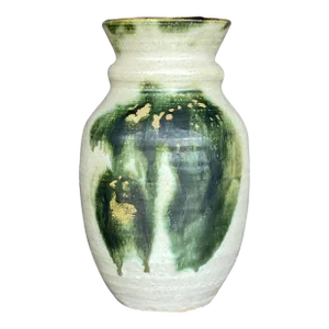 Vintage Boho Signed Hand-Painted Studio Pottery Vase